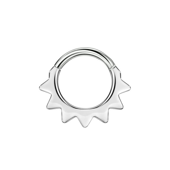 FANSING Surgical Steel Septum Jewelry 16g Seamless Septum Rings for Women Spike Daith Earring Hoop 8mm Septum Piercing Jewelry 16 Gauge