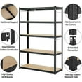 ROPQHLA Heavy Duty Shelving Unit 5 Tier Garage Shelving Units and