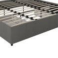 thumbnail image 3 of Atlin Designs Modern King Platform Bed with Storage Drawers in Gray Linen, 3 of 9