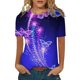 thumbnail image 1 of Gibobby Casual Playera de Manga Corta para Mujer Camiseta manga corta con cuello redondo y estampado moda informal para mujer(Azul,XL), 1 of 4
