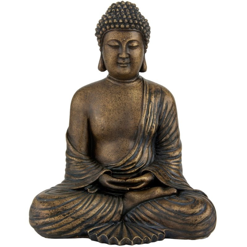 Oriental Furniture 12" Standing Prosperity Buddha Statue 
