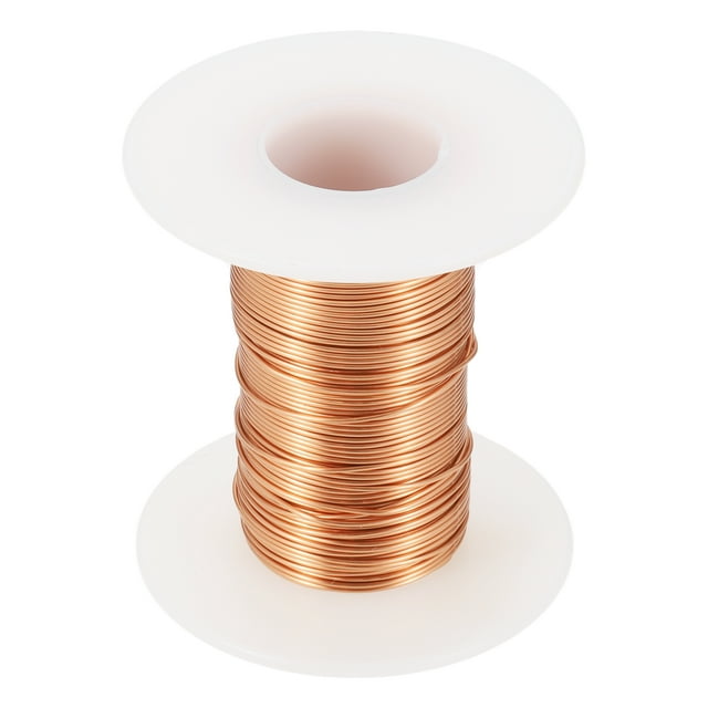 Alambre magnético de 22 AWG, alambres de cobre esmaltado de 22 calibre, alambre de bobina magnética de 2 oz para transformador eléctrico, 155C(311F), color cobre