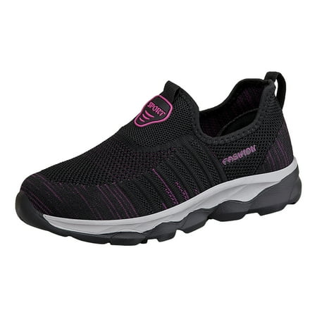 

MIASHUI Walking Shoes Couple Leisure Solid Colour Breathable Lightweight Sports Casual Mesh Shoes Womens Sneakers Hot Pink 8.5