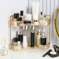 thumbnail image 1 of Organizador de perfumes y maquillaje, estante de almacenamiento esquinero de Metal a prueba de humedad para mesa del hogar, 1 of 7