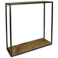 thumbnail image 2 of Saltoro Sherpi Wall Shelf with Wood and Square Metal Frame, Large, Brown, 2 of 2