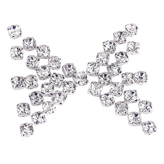 Kearding 40 piezas de cristal de diamantes de imitación, cristal de costura de 50mm, fabricación de joyas DIY, ropa de boda, vestidos, Tela de costura y artesanía