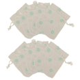 thumbnail image 1 of 10 Uds. De bolsas de regalo con cordón rústico de arpillera con flores de yute, bolsas de de boda Verde Zulema bolsas de lino con cordón, 1 of 7