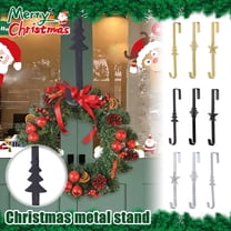 Sturdy Metal Over Door Wreath Hanger, 15in for Front Doors, 22lb Capacity, Fits up to 2in, Christmas & Seasonal Decor