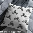 thumbnail image 2 of jejeloiu Boys Outdoor Motocross Fabric by the Yard 5 Yards,Extreme Sports Fabric for Sewing,White Black Home Decor Fabric by the Yard For Boys,Lightweight Room Decorative, 2 of 6