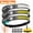 3 Pack - Dual-Led Strip, variant on 3-Pack Rechargeable Headlamps with 6 Hooks, 230° wide beam, motion sensor and 5 light modes, ideal for work, camping and outdoor use