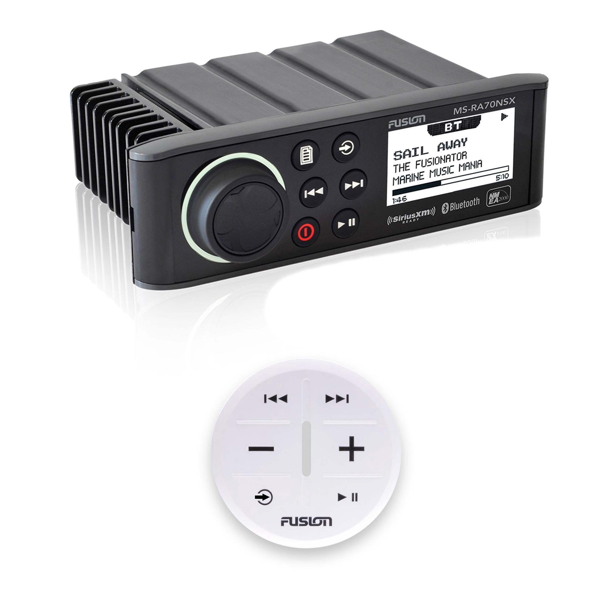 Fusion MS-RA70NSX Marine Entertainment System With Wireless Remote - White