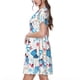 thumbnail image 2 of Balery Cute Shark Vestidos sueltos de manga corta para mujer, vestidos de verano 2025, vestidos casuales de corte A con vuelo., 2 of 6