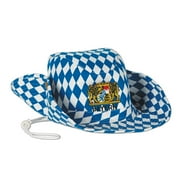 Party Central Pack of 6 Blue and White Adult Women's Oktoberfest Outback Party Hats Costume