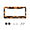 design-2, variant on Pumpkins and Leaves License Plate Frames for Women Men Car Plate Holder Metal Tag Aluminum Car Accessories Front Rear Plate Decor