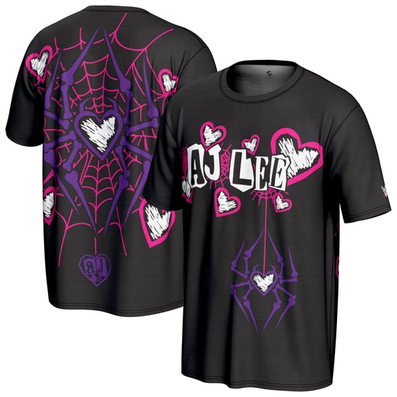 Men's ProSphere Black AJ Lee Spider Web T-Shirt