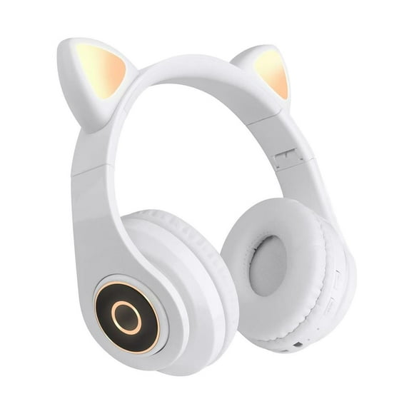 Bluetooth cat ear headphones gaming headset headphones with LED light for kids