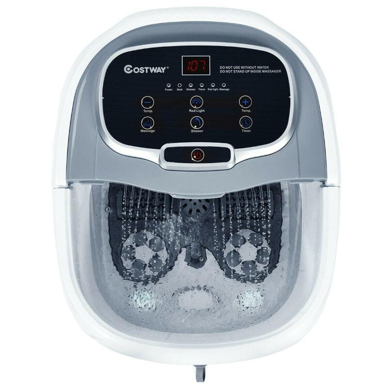 Portable Foot Spa Bath Motorized Massager with Shower Grey - Walmart