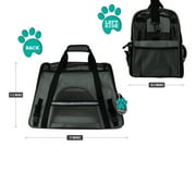 PetAmi Airline Approved Pet Carrier for Cat, Soft Sided Dog Carrier for Small Dogs, Cat Travel Supplies Accessories Indoor Cats, Ventilated Pet Carrying Bag Medium Large Kitten Puppy, Small Dark Gray