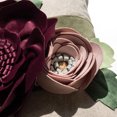 thumbnail image 5 of JWH Luxury 3D Handmade Decorative Flower Accent Pillow Covers 18x18inch Cotton Polyester Blend for Home Decoration Burgundy, 5 of 11
