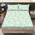 thumbnail image 2 of COEQINE Full Sheets 3 Pieces Bed Sheets Set, Soft Fade Resistant Easy Care Bedding Set All Season Wrinkle Free Bottom Bedsheet for Full Size Bed, Easter Bunny Chick Carrot Green, 2 of 5