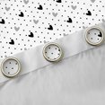 thumbnail image 6 of jejeloiu Cute Loves Pattern Blackout Curtains Set of 2 (52x84 Each),Kawaii Polka Dots Window Curtains,White Black Heart Print Curtains and Drapes For Girls Kids,Super Cozy Room Decor, 6 of 6