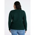 thumbnail image 3 of Time and Tru Women's and Women's Plus Holiday Talking Sweater with Long Sleeves, Midweight, Sizes XS-4X, 3 of 6