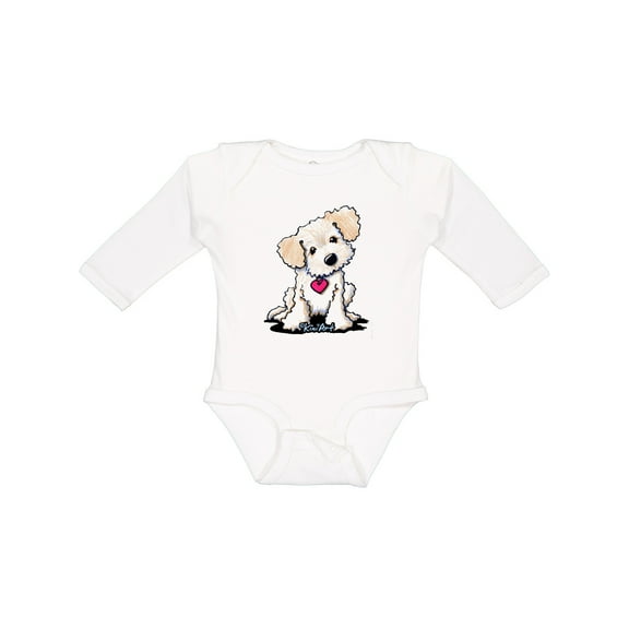 Inktastic Cream Doodle Pup Boys or Girls Long Sleeve Baby Bodysuit