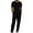 Black-2 piece sets, variant on Hilenly Men's 2 Piece Sets Short Sleeve Linen Shirt and Pants Set Summer Beach Vacation Outfits Casual Tracksuits Sports Suits