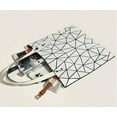 thumbnail image 3 of Kwuty Geometric Lattice Top-handle Handbag for Women Matte Tote Purse Handbags Geometry Shoulder Bag, 3 of 3