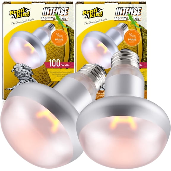 Basking Light for Reptiles, 2-Pack 100W Upgraded Intense Basking Spot, Reptile Heat Bulb Light, UVA Heat Lamp Bulbs for Bearded Dragon Turtle Chicken