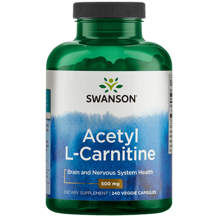 Swanson Acetyl L-Carnitine 500 mg 240 Veg Caps (Best L Carnitine Product For Weight Loss)