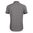thumbnail image 3 of Ceisia Men's Relaxed Fit Short Sleeve Turndown Collar Shirt with Plaid Contrast Trim Gray XXXL Gifts, 3 of 7