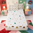 thumbnail image 4 of Manfei Farmhouse Christmas Reindeer Zipper Queen Comforter Set with Fitted Sheet and 2 Pillowcases,Winter Holiday Zipper Bedding Set,Xmas Reversible,4 Pieces, 4 of 7