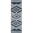 thumbnail image 2 of SAFAVIEH Micro-Loop Glenda Geometric Aztec Wool Runner Rug, Navy/Ivory, 2'3" x 7', 2 of 5