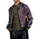 thumbnail image 4 of Chaqueta Bomber de Lentejuelas Brillantes para Hombre, Cierre, Fiesta, Disco, Metálica, Estilo Varsity, S Multicolor, 4 of 5