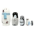 thumbnail image 4 of 1 Set 5 Layers Russian Nesting Dolls Animal Doll Wooden Matryoshka Dolls, 4 of 7