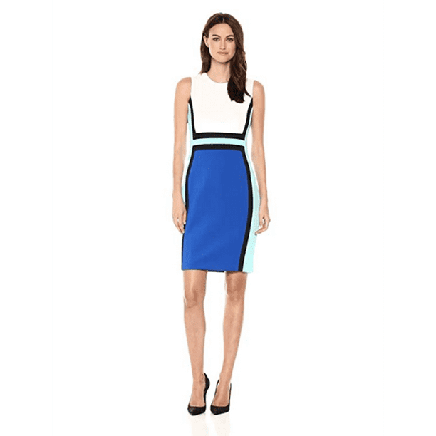 Calvin Klein - colorblock sleeveless sheath dress - Walmart.com ...