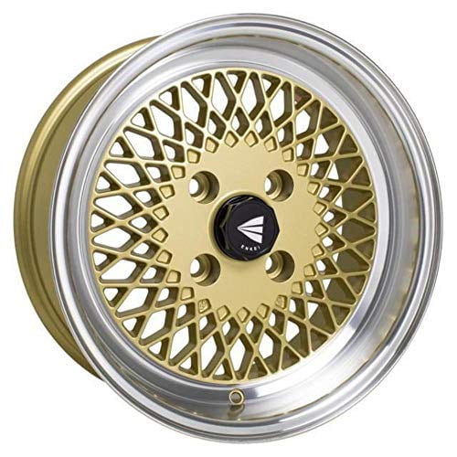 15x8 Enkei ENKEI92 (Gold w/ Machined Lip) Wheels/Rims 4x100 (465-580-4925GG)