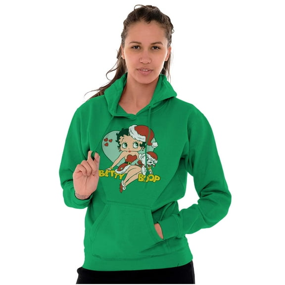 Betty Boop Christmas Mrs Santa Claus Hoodie Sweatshirt Women Brisco Brands S