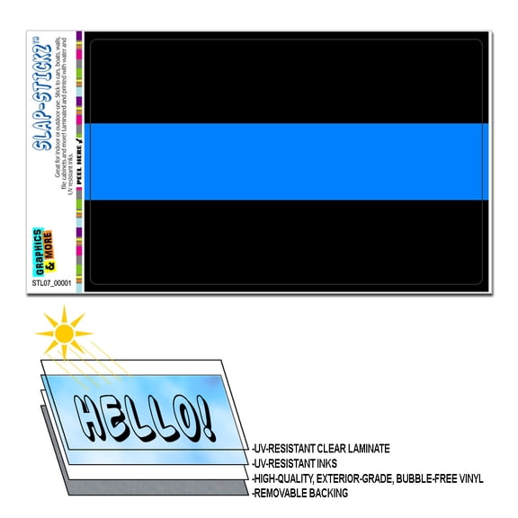 Thin Blue Line Police SLAP STICKZ(TM) Premium Sticker - No. 1