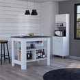 thumbnail image 2 of FM FURNITURE Newark 2-Piece Modern Engineered Wood Kitchen Set in White/Onyx, 2 of 7