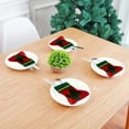 thumbnail image 5 of Yhmxh Christmas Silverware Holders, Santa Socks Pocket Tableware Holder, Christmas Tableware Holder Flatware Non Woven Fabrics Knife Fork Bags Cutlery Organizers for Dinner Table Xmas Party Decor, 5 of 7