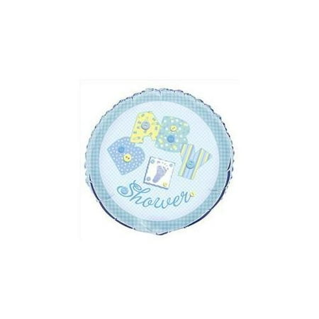 Unique Industries 24180 Baby Stitching Blue 18 inch Foil Balloon Bulk Pack of 12