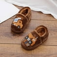 thumbnail image 5 of Utlike Toddler Slippers Winter House Slippers Boys Cozy Animal Themed Closed Back Shoes Warm Shoes For Kids Indoor Outdoor Soft Sole Non Slip Round Toe Home Footwear Size 18M-24M, 5 of 6