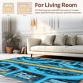 thumbnail image 2 of Flatwoven High Traffic Area Rug, Kids Traffic Playmat, Non Slip, Stain Resistant, Washable Area Rugs for Living Room, Bedroom(Blue, 4X6), 2 of 8