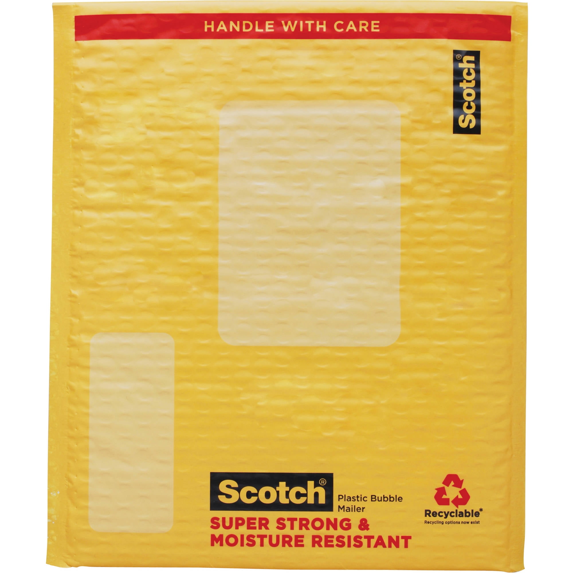 Scotch Plastic Bubble Mailer, 8.5 in. x 11 in., Yellow, 1/Pack