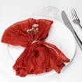 thumbnail image 2 of Holzlrgus Cheesecloth Napkins Set of 6, 20 x 20 Inch Gauze Dinner Cloth Napkins, Handmade Square Rustic Table Napkins for Parties Weddings Event Family Dinner Boho Boho Decoration, Terracotta, 2 of 7