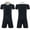 Black, variant on Kids Soccer Jersey Set, Boys Girls Quick Dry Breathable Camo Color Block Shirt + Black Shorts, Youth Football Training Uniform Sports Outfit 3-12Y(Dark Blue, 9-10 Years)