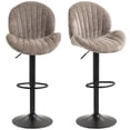 thumbnail image 1 of HOMCOM Bar Stools Set of 2, Swivel Counter Height Barstools with Back, 1 of 10
