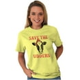 thumbnail image 3 of Breast Cancer Awareness Save Udders Women's Plus Size Graphic Tee Brisco Brands 5X, 3 of 4